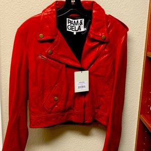 Brand new with tag Pam & Gela leather jacket, size S